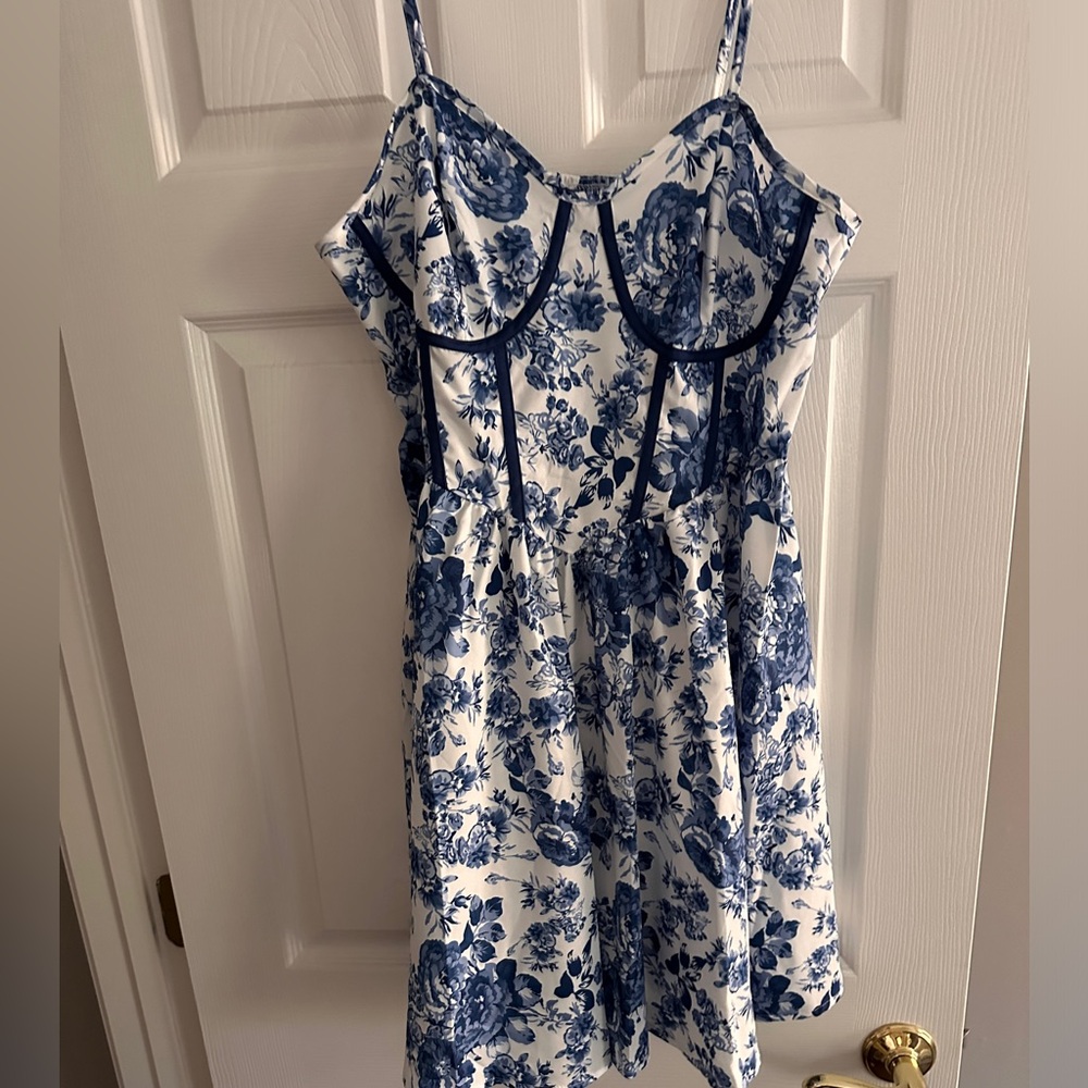 Cute mini dress with corset detail